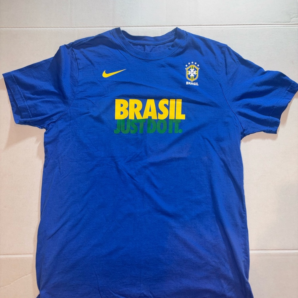 Nike Brasil “Just Do It.” Brazil National Team Tee crest Men’s Slim XL World Cup - Picture 8 of 10